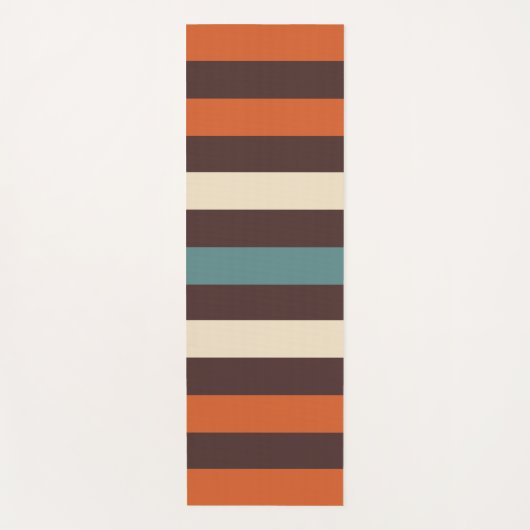 Cool Colorful Retro Stripes Yogamat (Voorkant)