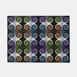 COOL Colorful Spiral Abstract Patroon Deurmat