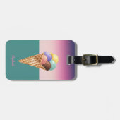 Cool Colorful Waterverf Ice crème Bagagelabel (Voorkant horizontaal)