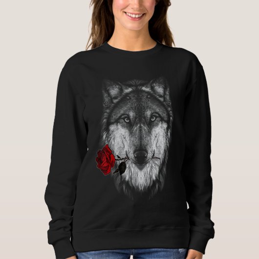 Cool Colorful Wolf face 2 Trui (Voorkant)