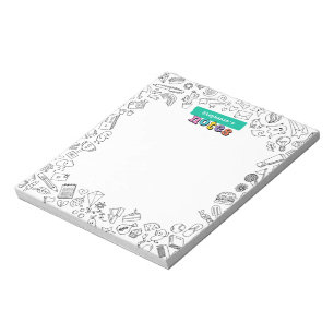 Cool Coloring gepersonaliseerde doodle notitieblok