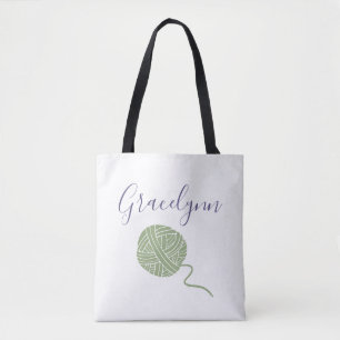 Cool Colors Yarn Ball String Pattern Draagtas