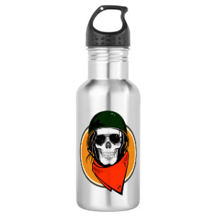 Cool Combat Skull Waterfles