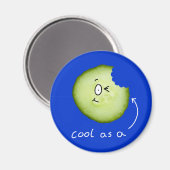 cool comme aimant de réfrigérateur de concombre (Recto/Verso)