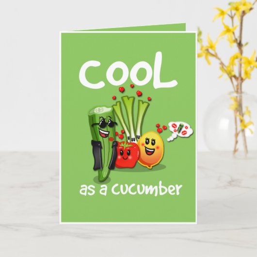 Cool comme carte de voeux de concombre (Fleur jaune)