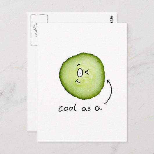 cool comme carte postale de concombre (Devant / Derrière)