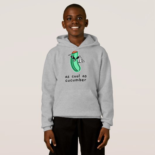 Cool comme concombre - Sweat - shirt à capuche pou (Devant entier)