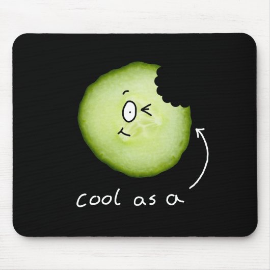 cool comme tapis de souris de concombre (Devant)