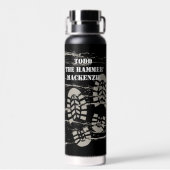 Cool Construction Boss Naam Nickname Waterfles (Achterkant)