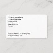 Cool Construction Masculine Cartes de visite (Dos)