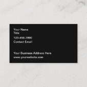 Cool construction unique Excavation Cartes de visi (Dos)