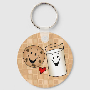 Cool Cookies en Milk Friends Cartoon Sleutelhanger