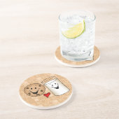 Cool Cookies en Milk Friends Cartoon Zandsteen Onderzetter (Zijkant)