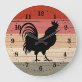cool Coq de campagne Grande horloge (Recto)
