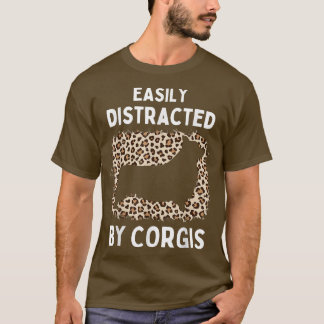 Cool corgi houdt van hondendesign luipaard meisjes t-shirt