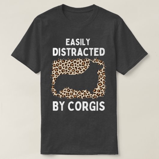 Cool Corgi Lovers Dog Design Leopard Girls Funny C T-shirt (Design voorkant)