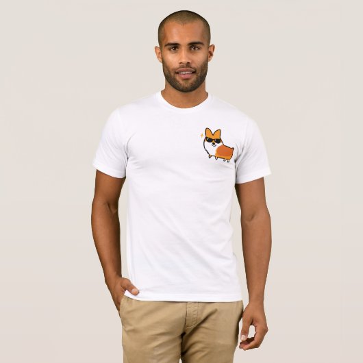 Cool Corgi Pocket T-shirt | CorgiDingen (Voorkant volledig)