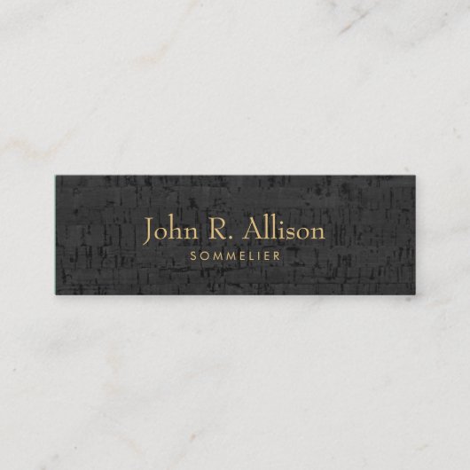 Cool Cork Sommelier Wine Expert Mini Visitekaartje (Voorkant)