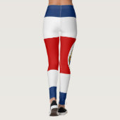 Cool Costa Rica Vlag Mode Leggings (Achterkant)