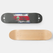 Cool Costa Ricaans vlagontwerp Skateboard (Horizontaal)