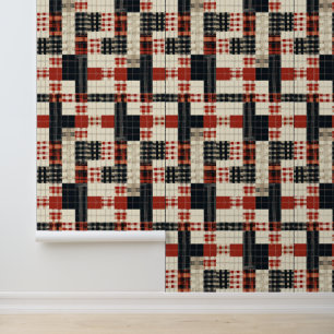 Cool Country plaid tegelpatroon Behang
