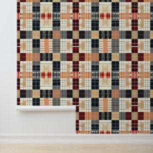 Cool Country plaid tegelpatroon Behang