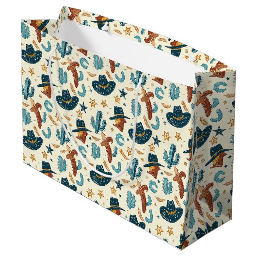 Cool Country Western cowboy betegeld Groot Cadeauzakje (Achterkant Gekanteld)