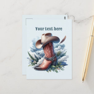 Cool Cowboy pet laarzen voeg bericht toe Briefkaart