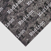 Cool Cracked asphalt road gray lines Monogram Tissuepapier (Detail)