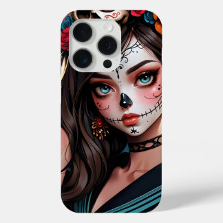 Cool Crâne fille Anime iPhone 15 Coque