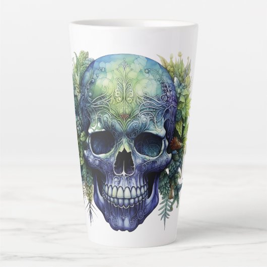 🔥 💀 Cool Crâne Latte Mug 💀 🔥 (Devant)