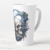 🔥 💀 Cool Crâne Latte Mug 💀 🔥 (Angle droit)