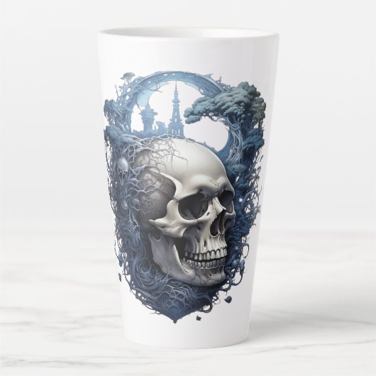🔥 💀 Cool Crâne Latte Mug 💀 🔥 (Devant)