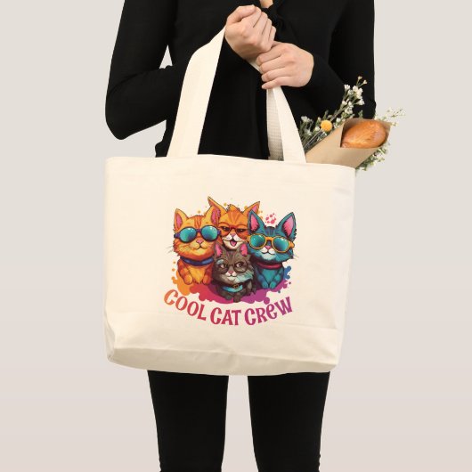 Cool Crew Cats Canvas tas (Voorkant (product))