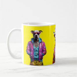 Cool Crew – Colour-Pop Animal Squad Yellow Mug Koffiemok
