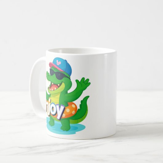 Cool Croc Vibes été Mug (Devant gauche)
