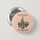 Cool Crochet Button Pin (Voorkant /achterkant)