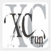 Cool Cross Country Running XC Sticker (Voorkant)