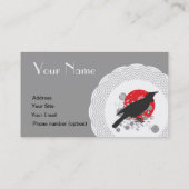 Cool Crow Bird Card-template Visitekaartje (Achterkant)