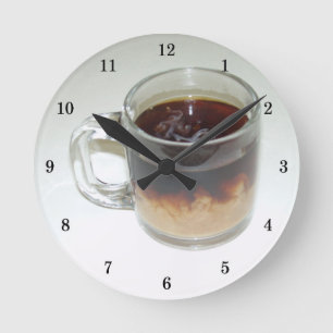Cool Cup of Coffee Wall Clock Ronde Klok