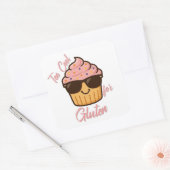 Cool Cupcake  Vierkante Sticker (Envelop)