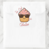 Cool Cupcake  Vierkante Sticker (Tas)