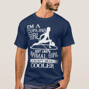 Cool Curling Girl Ice Sport citeert Gift T-shirt