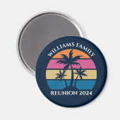 Cool Custom Beach Party Blauwe palmbomen Magneet (Voorkant / Achterkant)