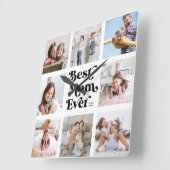 Cool Custom Best Ma Ever Moderne Photo Collage Vierkante Klok (Hoek)
