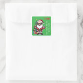 Cool Custom From Santa Claus Christmas Gift Square Vierkante Sticker (Tas)
