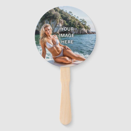 COOL! 🌬️ Custom Paddle Hand Fan Handwaaier (Achterkant)