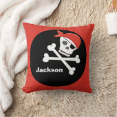 Cool Custom Pirate Kinder Red Black Kussen (Deken)