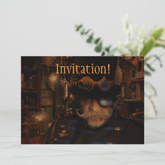 Cool Custom Steampunk Fantasy Captain Sean Kaart (Staand voorkant)