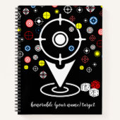 Cool custom target notaboekjournaal student notitieboek (Voorkant)
